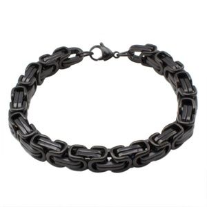 Stainless Steel 8.5" Byzantine  Men's Bracelet
